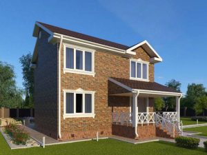 Каркасный дом 8х14, 224 м2, проект КД-422