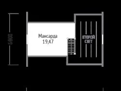 Дом из бруса 6х9, 54 м2, проект БД-66