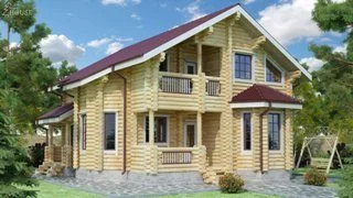 Проекты домов 9х12 из оцилиндрованного бревна в Москве