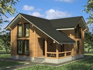 Строительство дома эконом класса из клееного бруса в Москве