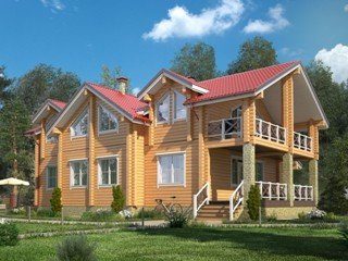 Строительство дома из клееного бруса с котельной в Москве