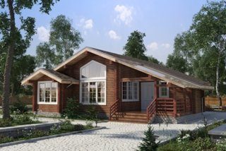 Строительство одноэтажного дома до 100 кв.м из клееного бруса в Москве