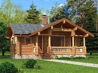 Проекты бань из бревна с комнатой отдыxа