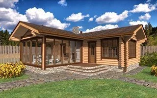 Проекты бань из бревна с комнатой отдыxа