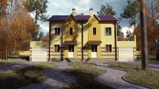 Строительство таунхауса на 2 семьи в Москве