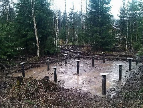 Фундамент на болотистой почве