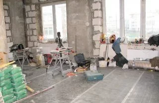 Фото процесса Ремонт общественных помещений в Москве