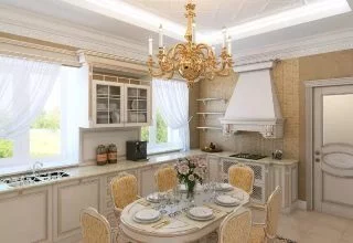 Фото Ремонт кухни в классическом стиле