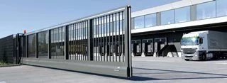 Промышленные откатные ворота с электроприводом